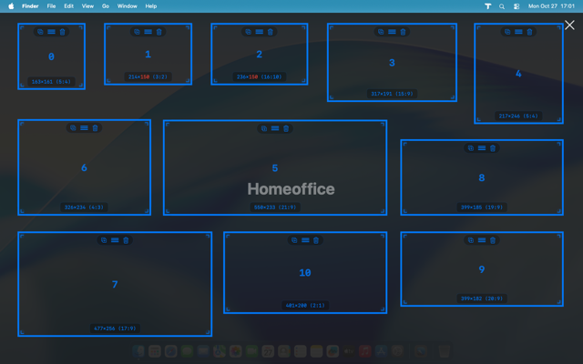 Tile showing aspect ratio information