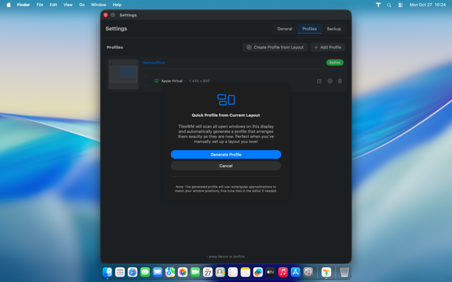 Auto mapping modal instructions