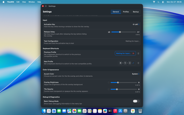 Editing a keyboard shortcut