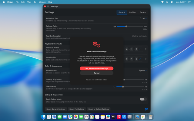 Reset button ready to proceed