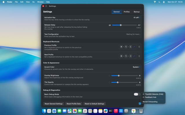 Teaching icon help menu